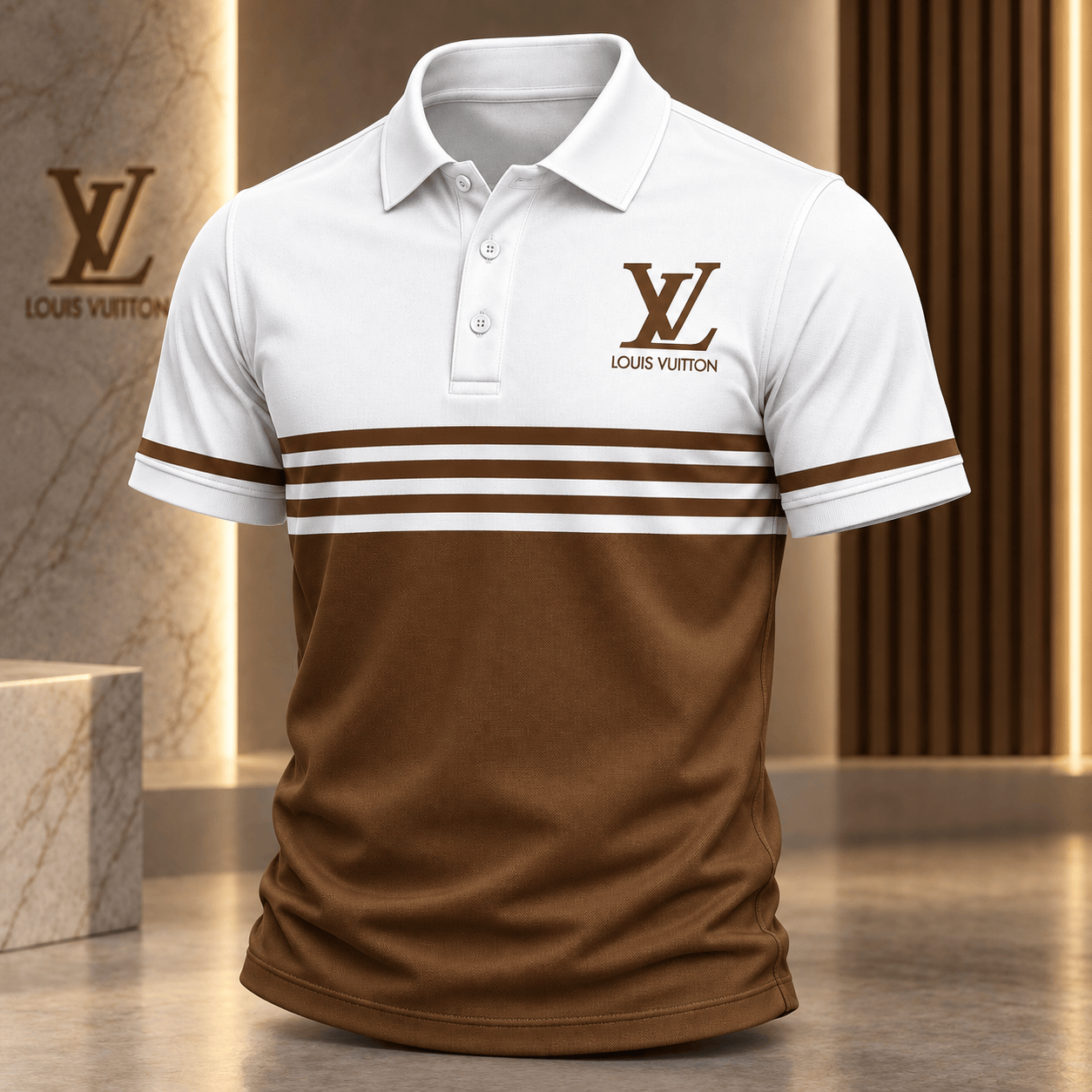 Louis Vuitton | Chest Stripe Colorblock Polo Shirt 2026