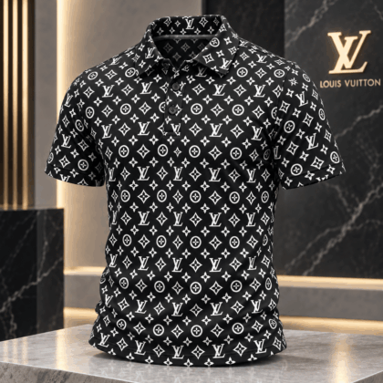 Louis Vuitton | Monochrome Monogram Print Polo Shirt Fall 2026 Collection