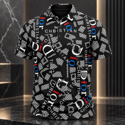 Dior | Monogram Typography Collage Polo Shirt Fall 2026 Edition