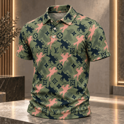 Louis Vuitton | Monogram Brushstroke Camo Polo Shirt Fall 2026 Collection