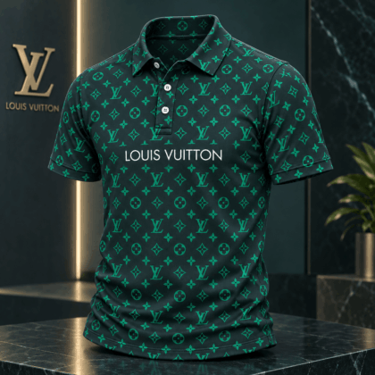Louis Vuitton | Emerald Monogram Print Polo Shirt Fall 2026 Collection