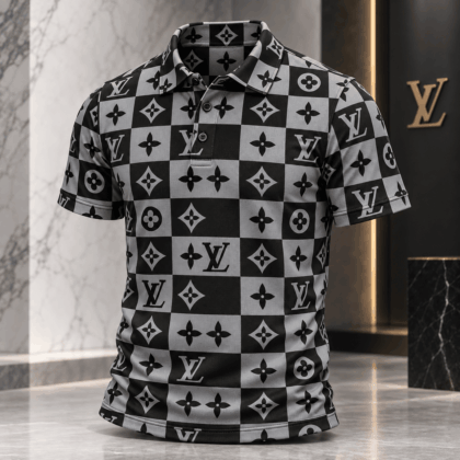 Louis Vuitton | Monogram Checkerboard Print Polo Shirt Fall 2026 Collection