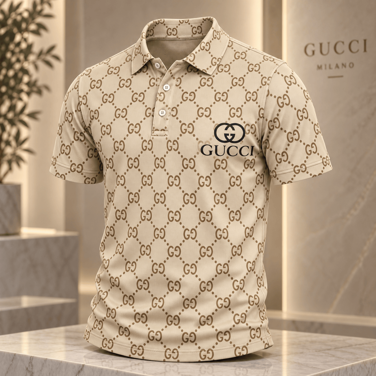 Gucci | Dotted Monogram Diamond Polo Shirt Fall 2026 Drop