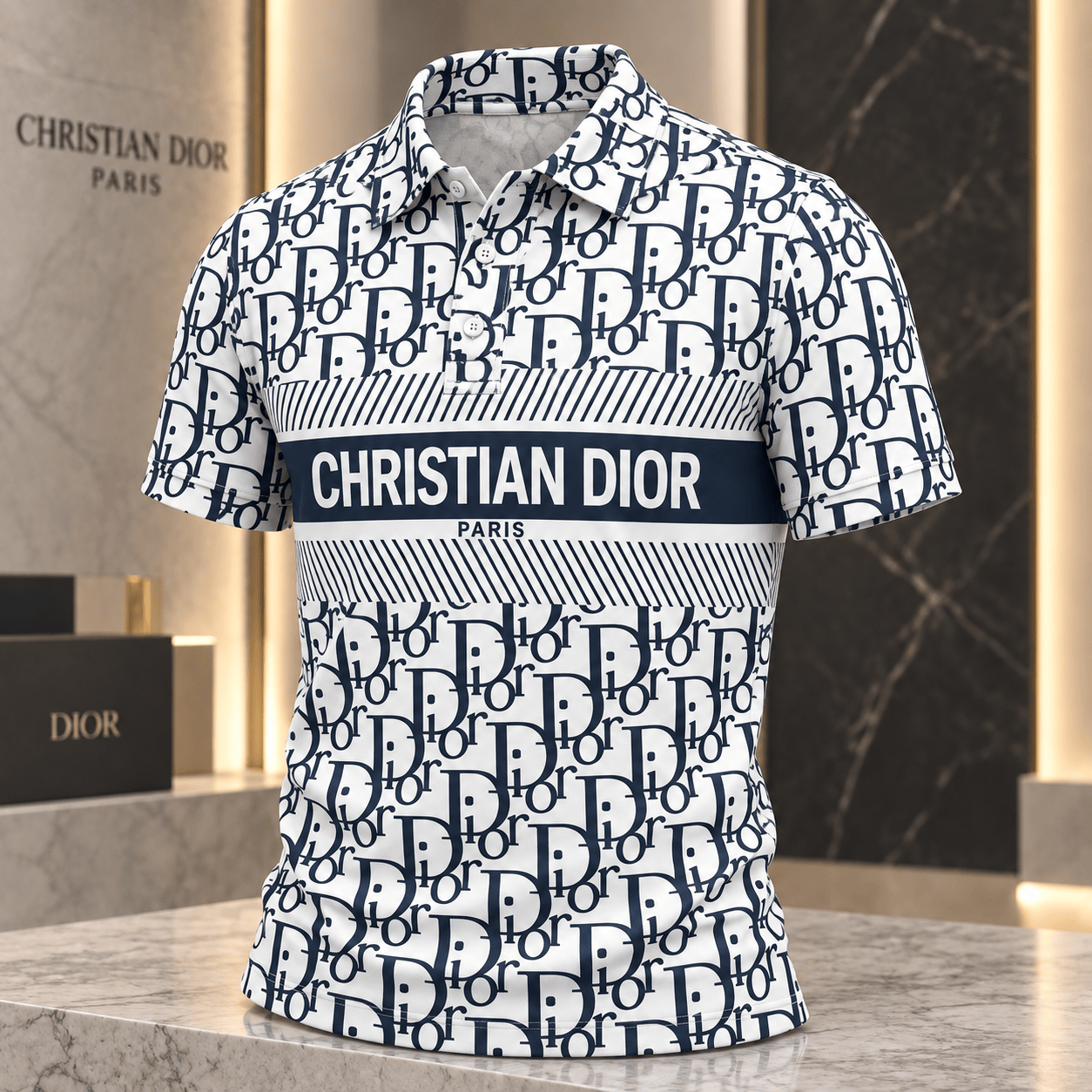 Dior | Oblique Monogram Stripe Polo Shirt Fall 2026 Edition