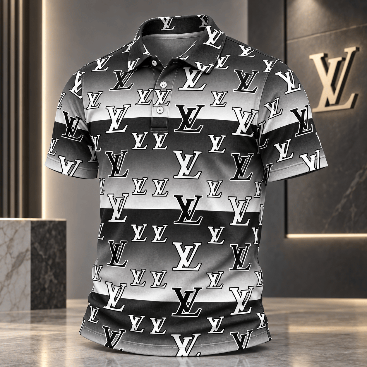 Louis Vuitton | Monogram Gradient Stripe Polo Shirt Winter 2026 Collection