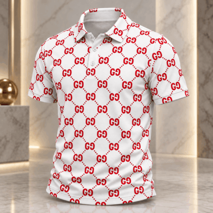 Gucci | Crimson Monogram Diamond Polo Shirt Fall 2026 Drop