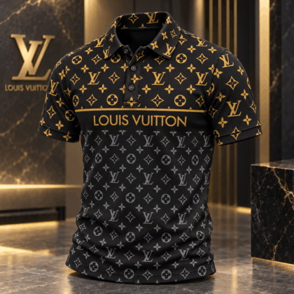 Louis Vuitton | Two-Tone Monogram Panel Polo Shirt Fall 2026 Collection