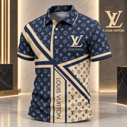 Louis Vuitton | Monogram Geometric Panel Polo Shirt Winter 2026 Collection