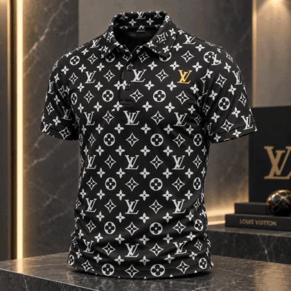 Louis Vuitton | Monochrome Monogram Print Polo Shirt Winter 2026 Collection