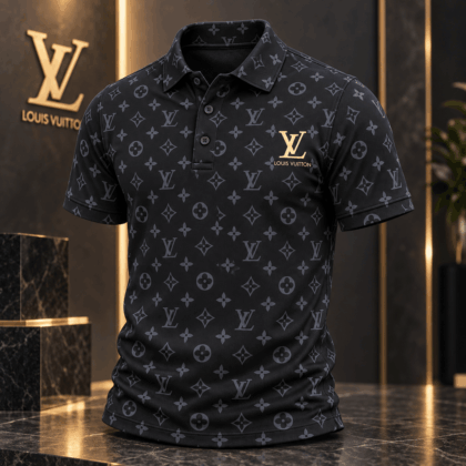 Louis Vuitton | Tonal Monogram Print Polo Shirt Winter 2026 Collection