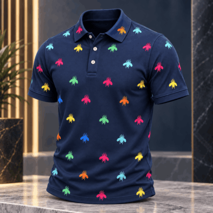 Gucci | Rainbow Bee Print Polo Shirt Fall 2026 Drop