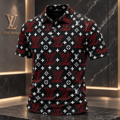 Louis Vuitton | Crimson Outline Monogram Polo Shirt Winter 2026 Collection