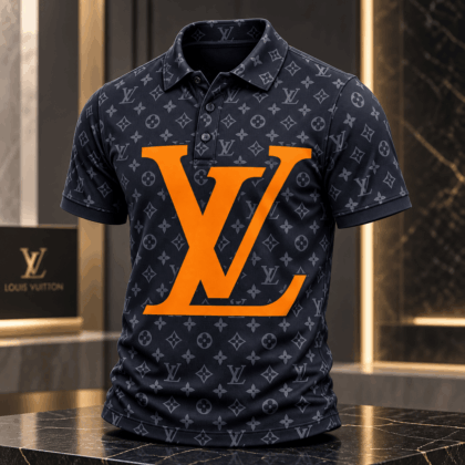 Louis Vuitton | Orange Oversized Monogram Polo Shirt Winter 2026 Collection