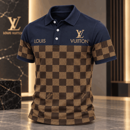 Louis Vuitton | Two-Tone Checkered Print Polo Shirt Winter 2026 Collection