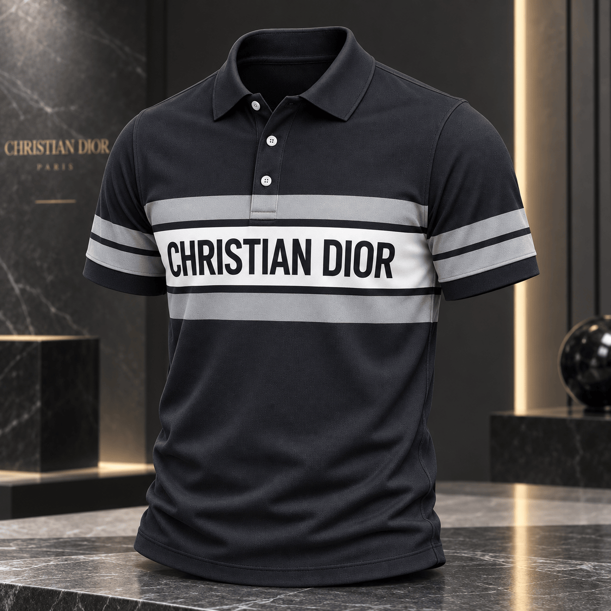 Dior | Logo Chest Stripe Polo Shirt Winter 2026 Edition