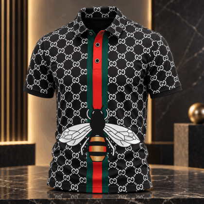 Gucci | Monogram Bee Web Stripe Polo Shirt Fall 2026 Drop