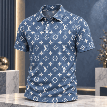 Louis Vuitton | Faded Denim Monogram Polo Shirt Winter 2026 Collection