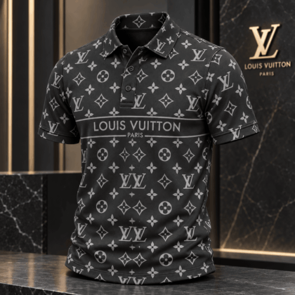 Louis Vuitton | Allover Monogram Stripe Polo Shirt Winter 2026 Collection