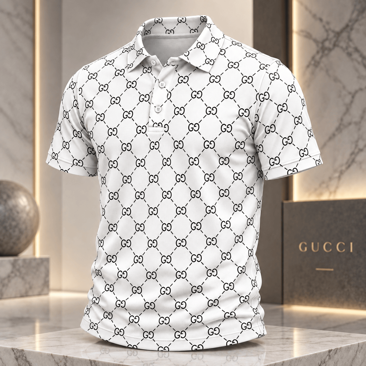 Gucci | Interlocking Monogram Lattice Polo Shirt Fall 2026 Drop