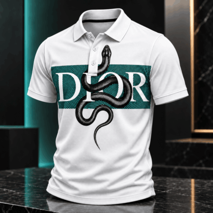 Dior | Serpent Wave Graphic Polo Shirt Winter 2026 Edition