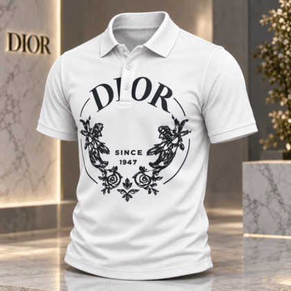 Dior | Floral Crest Graphic Polo Shirt Winter 2026 Edition