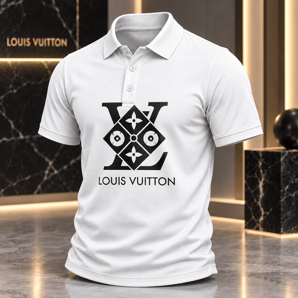 Louis Vuitton | Geometric Monogram Emblem Polo Shirt Winter 2026 Collection