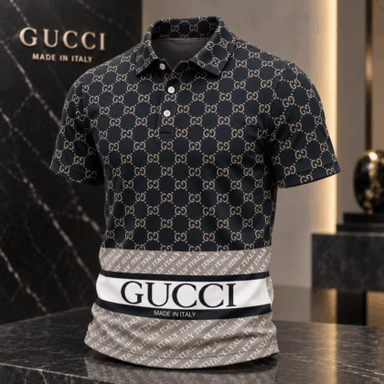 Gucci | Monogram Contrast Band Print Polo Shirt Fall 2026 Drop