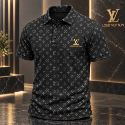 Louis Vuitton | Monochrome Monogram Print Polo Shirt Winter 2026 Collection