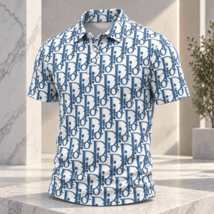 Dior | Blue Oblique Monogram Polo Shirt Winter 2026 Edition