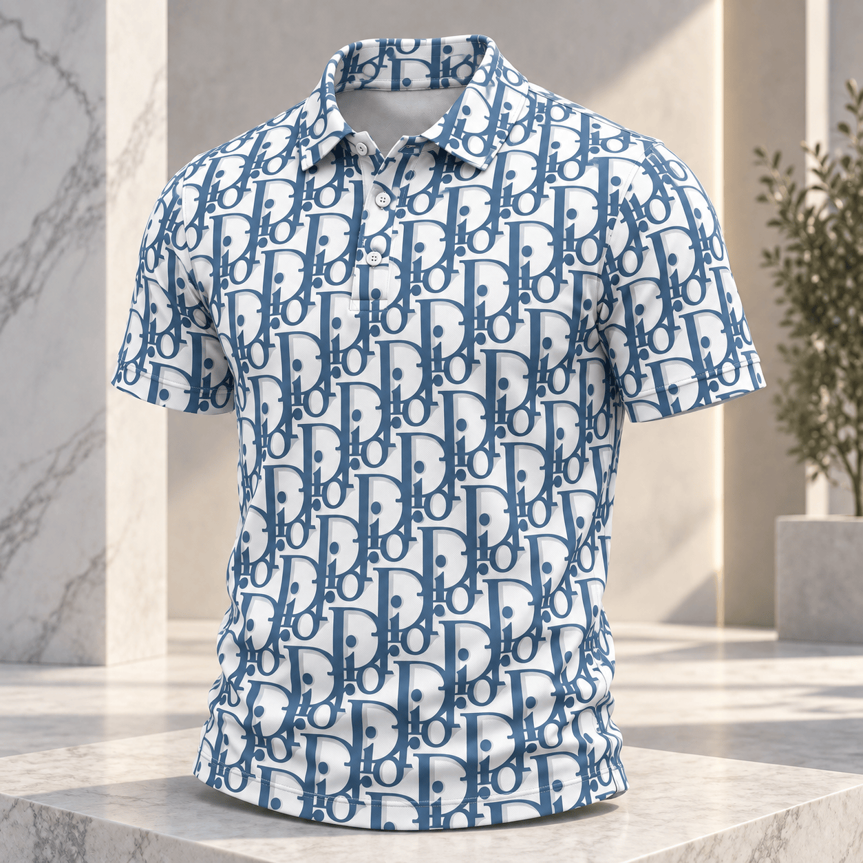 Dior | Blue Oblique Monogram Polo Shirt Winter 2026 Edition