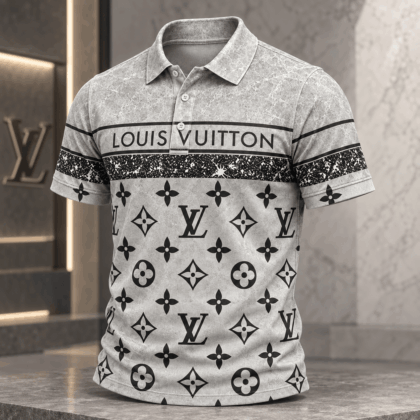 Louis Vuitton | Marbled Monogram Stripe Polo Shirt Holiday 2026 Collection