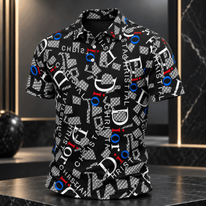 Dior | Multicolor Typographic Collage Polo Shirt Winter 2026 Edition