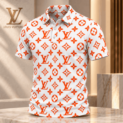 Louis Vuitton | Orange Monogram Print Polo Shirt Holiday 2026 Collection