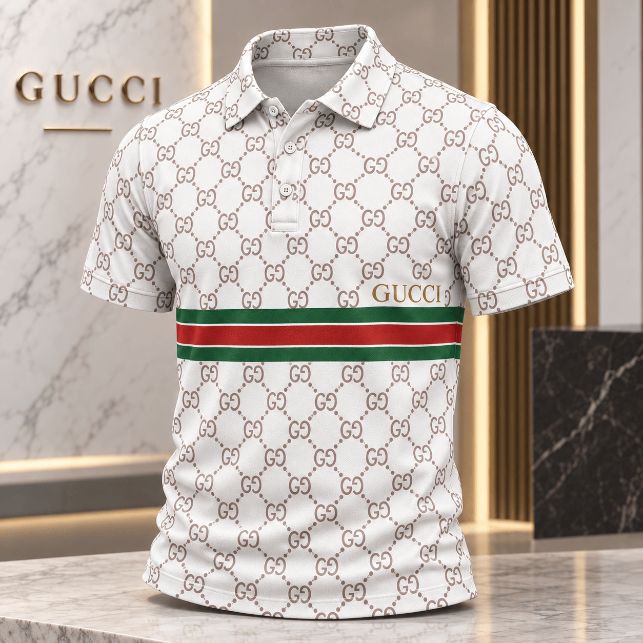 Gucci | Monogram Web Stripe Polo Shirt Fall 2026 Drop