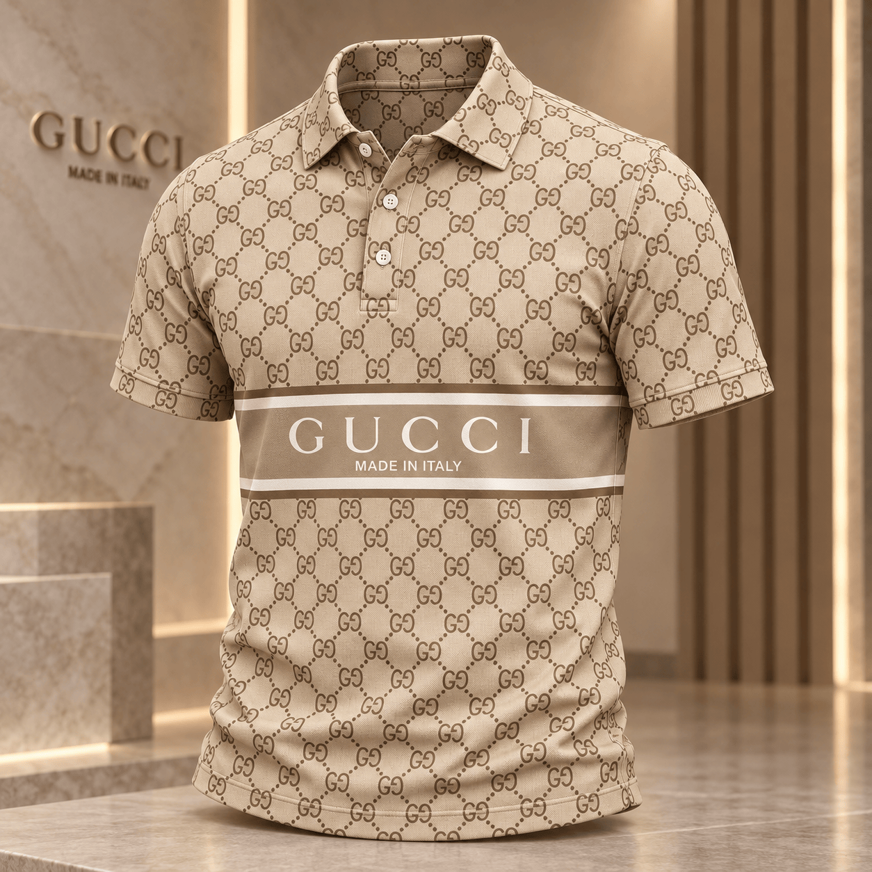 Gucci | Monogram Logo Band Polo Shirt Fall 2026 Drop