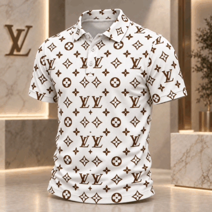 Louis Vuitton | Chocolate Monogram Print Polo Shirt Holiday 2026 Collection