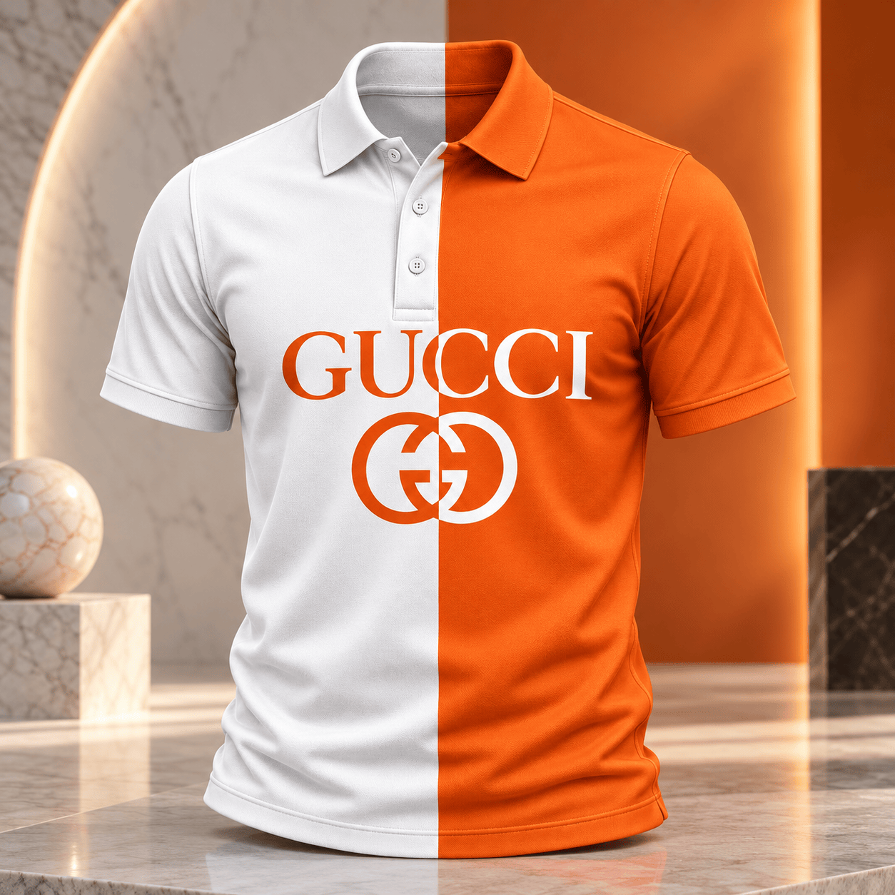 Gucci | Two-Tone Split Logo Polo Shirt Winter 2026 Drop