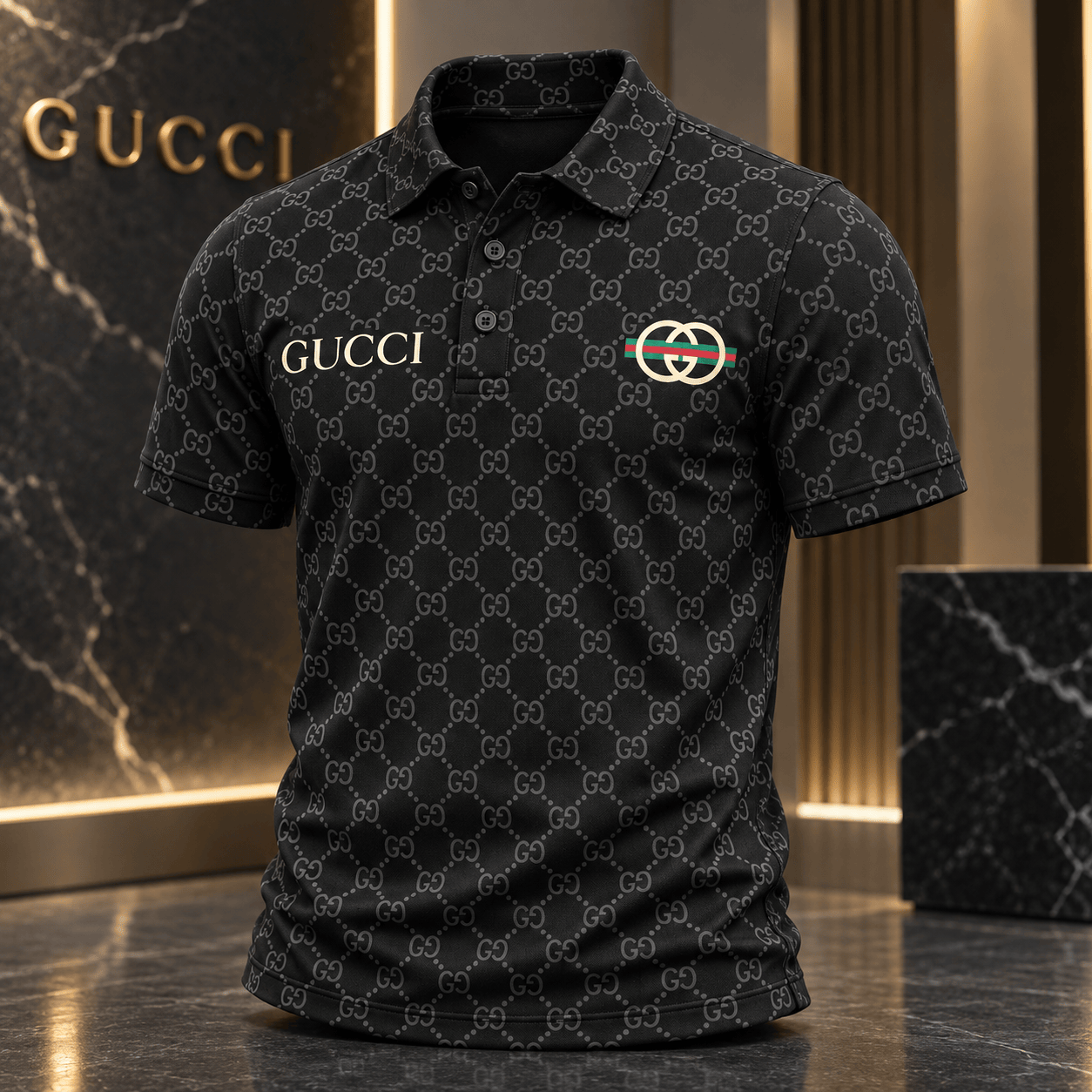Gucci | Interlocking Monogram Lattice Polo Shirt Winter 2026 Drop