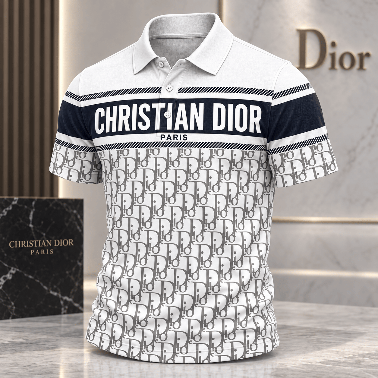 Dior | Oblique Monogram Stripe Polo Shirt Winter 2026 Edition