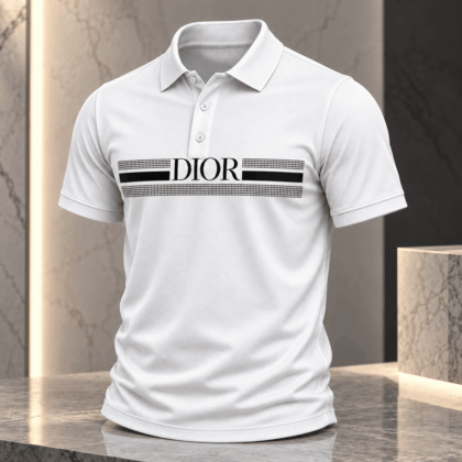 Dior | Grid Stripe Logo Polo Shirt Holiday 2026 Edition