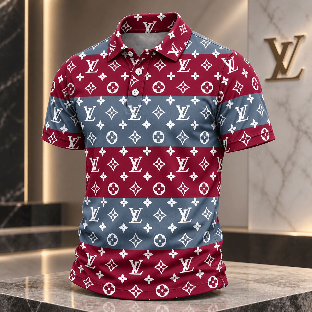 Louis Vuitton | Colorblock Monogram Stripe Polo Shirt Holiday 2026 Collection