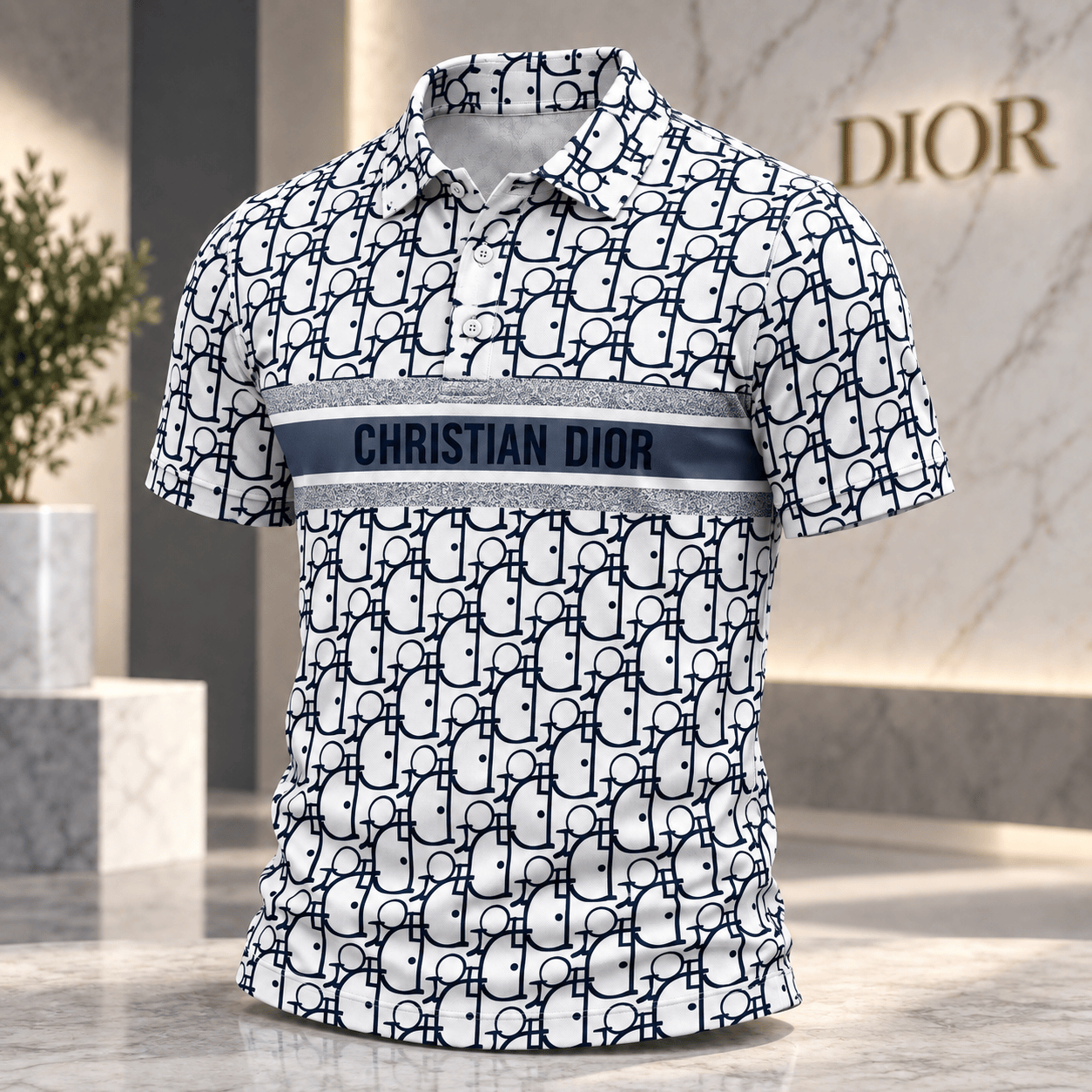 Dior | Oblique Monogram Stripe Polo Shirt Holiday 2026 Edition
