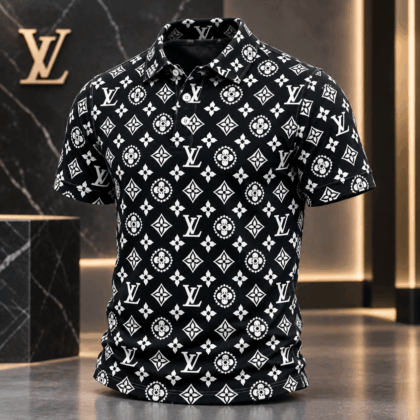 Louis Vuitton | Monochrome Monogram Print Polo Shirt Holiday 2026 Collection