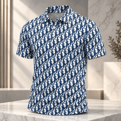 Dior | Navy Oblique Monogram Polo Shirt Holiday 2026 Edition