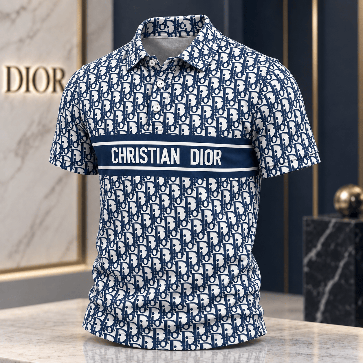 Dior | Oblique Monogram Chest Stripe Polo Shirt Holiday 2026 Edition