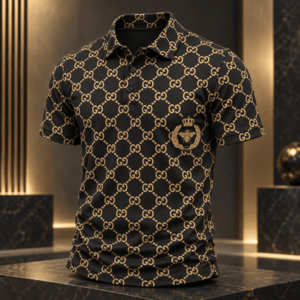 Gucci | Golden Monogram Lattice Polo Shirt Winter 2026 Drop