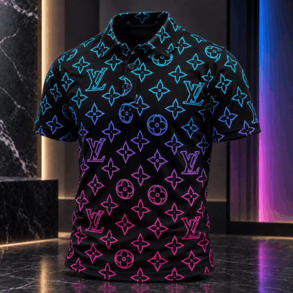 Louis Vuitton | Neon Gradient Monogram Polo Shirt Christmas 2026 Collection