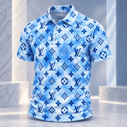 Louis Vuitton | Blue Cloud Monogram Polo Shirt Christmas 2026 Collection