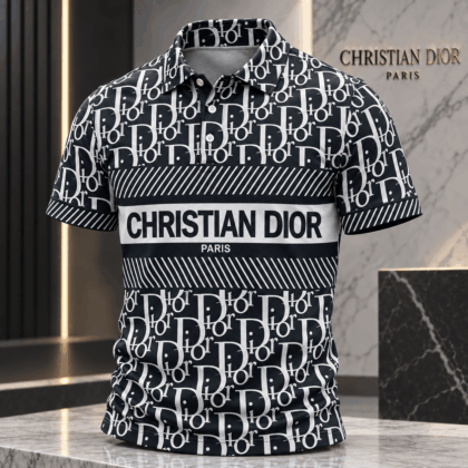 Dior | Monogram Stripe Panel Polo Shirt Holiday 2026 Edition