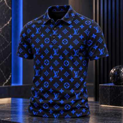 Louis Vuitton | Electric Blue Monogram Polo Shirt Christmas 2026 Collection